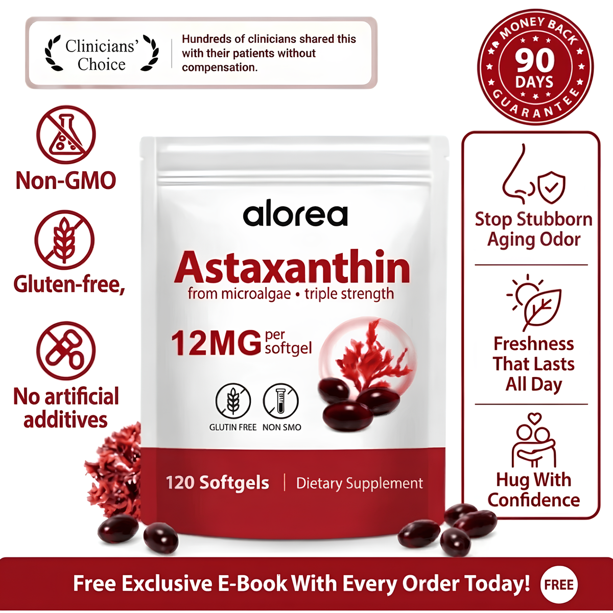Alorea | Astaxanthin 12mg Aging Odor