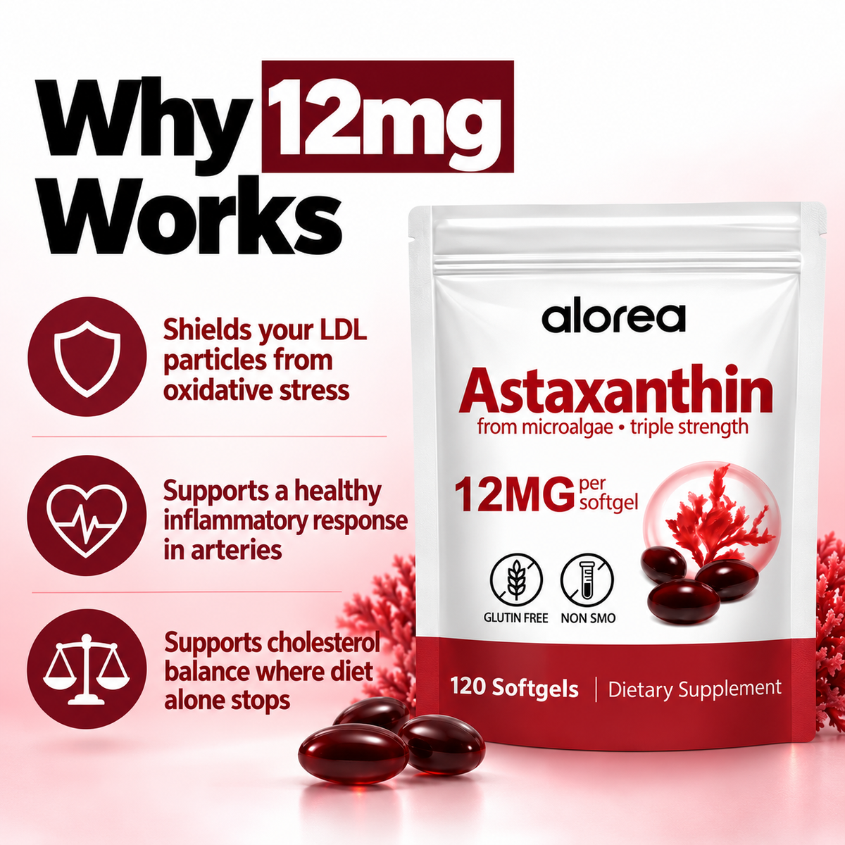 Alorea | Astaxanthin 12mg LDL Regulator