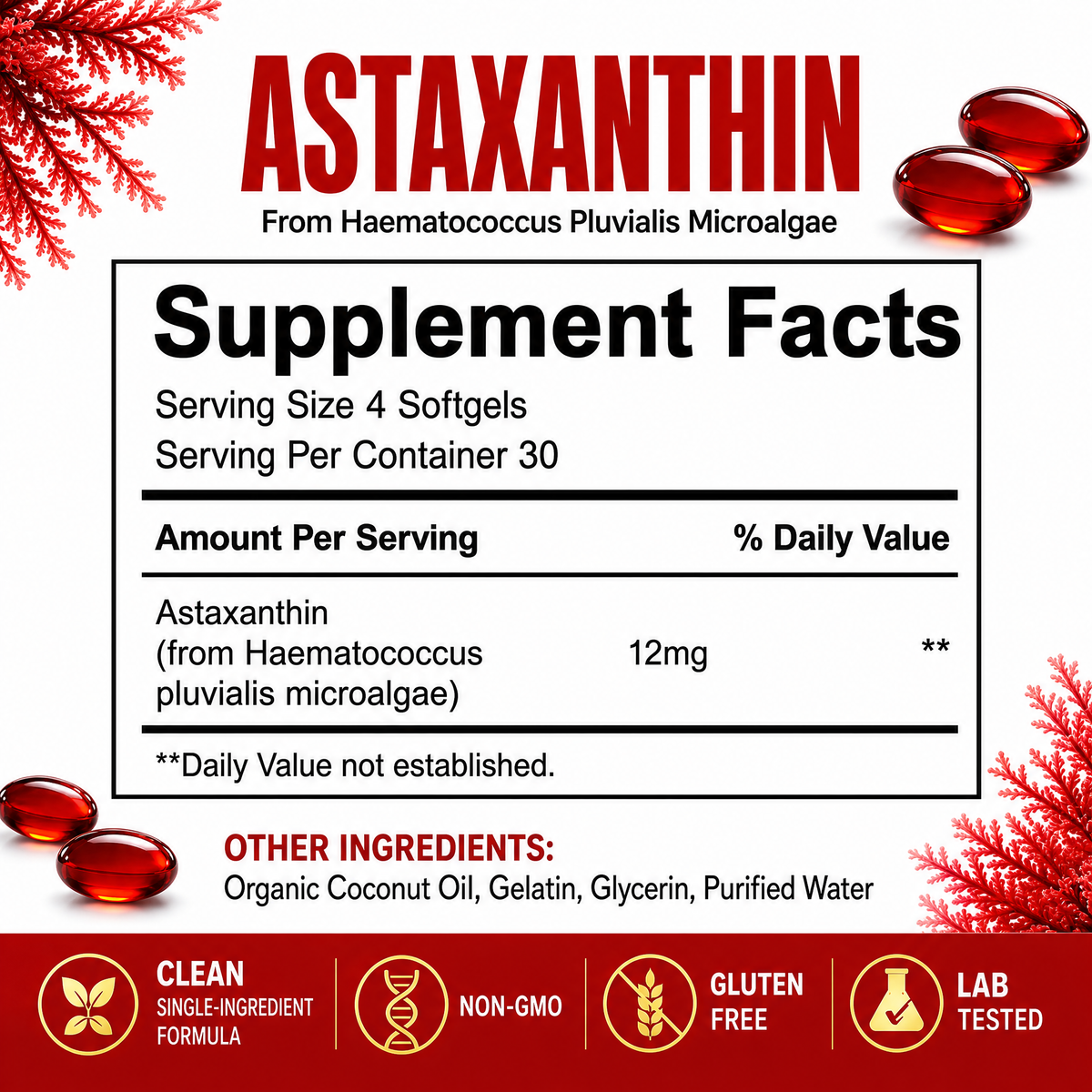 Alorea Astaxanthin 12mg Gum Health